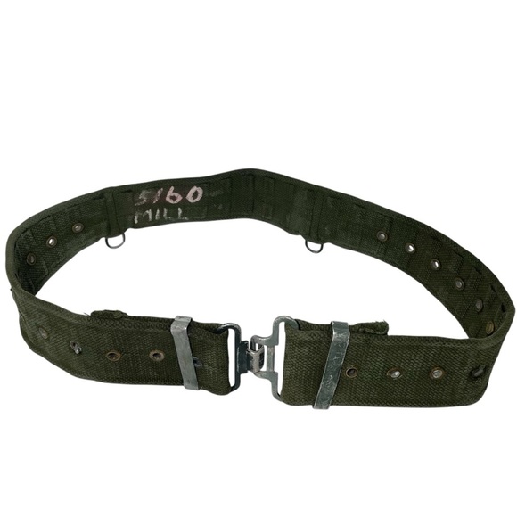 Vintage 1950s-1990s WW2 British P58 Web Equipment Waist Belt - Picture 1 of 5